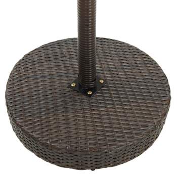  Gartentisch Braun 60,5x106 cm Poly Rattan