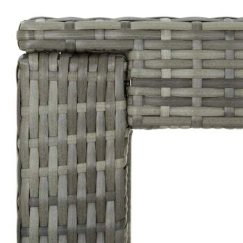  Garten-Bartisch Grau 100x60,5x110,5 cm Poly Rattan