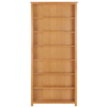  Bücherregal 6 Fächer 90×22,5×200 cm Massivholz Eiche