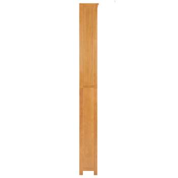  Bücherregal 6 Fächer 90×22,5×200 cm Massivholz Eiche