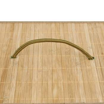  Bambus-Wäschekorb mit 2 Fächern 100 L