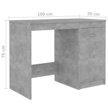  Schreibtisch Betongrau 140x50x76 cm Holzwerkstoff