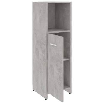  Badezimmerschrank Betongrau 30x30x95 cm Holzwerkstoff