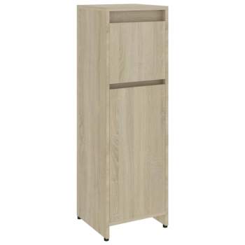  Badezimmerschrank Sonoma-Eiche 30x30x95 cm Holzwerkstoff