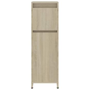  Badezimmerschrank Sonoma-Eiche 30x30x95 cm Holzwerkstoff