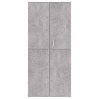  Schuhschrank Betongrau 80x39x178 cm Holzwerkstoff