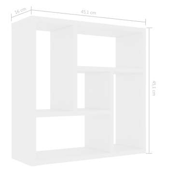  Wandregal Weiß 45,1x16x45,1 cm Holzwerkstoff