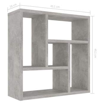  Wandregal Betongrau 45,1x16x45,1 cm Holzwerkstoff