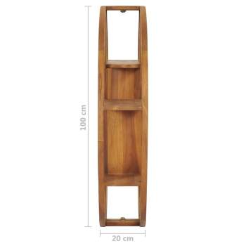  Wandregal Yin und Yang 100x20x100 cm Teak Massivholz 
