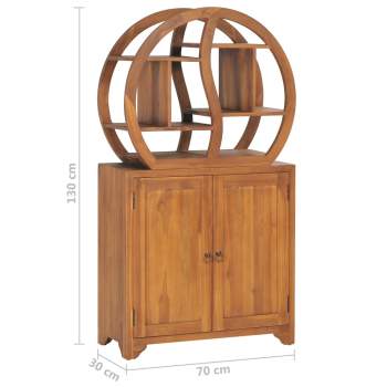 Schrank mit Yin-Yang-Regal 70x30x130 cm Teak Massivholz 
