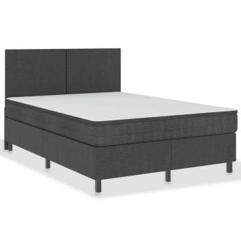  Boxspringbett Dunkelgrau Stoff 180x200 cm