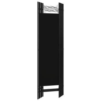  6-tlg. Raumteiler Schwarz 240 x 180 cm