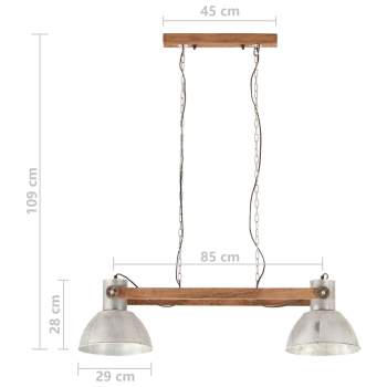  Hängelampe Industriestil 25 W Silbern 109 cm E27