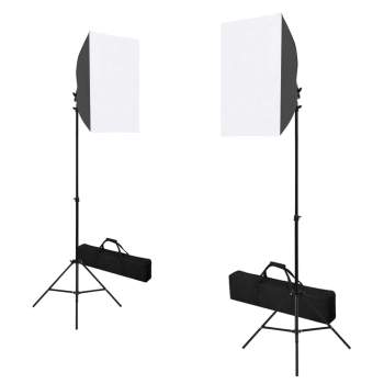  Fotostudio-Set mit Softboxen und Hintergrundsystem