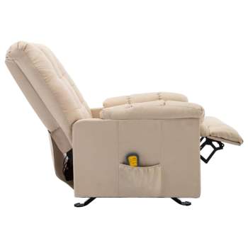  Massagesessel Creme Stoff