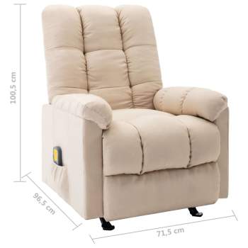  Massagesessel Creme Stoff