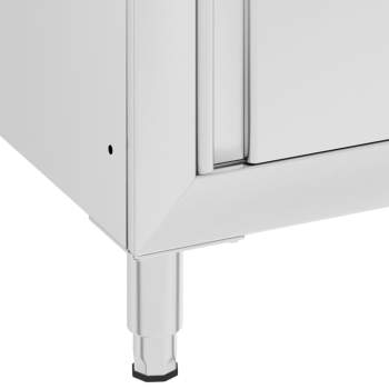  Gastro-Arbeitstisch mit Schrank 60x60x96 cm Edelstahl 