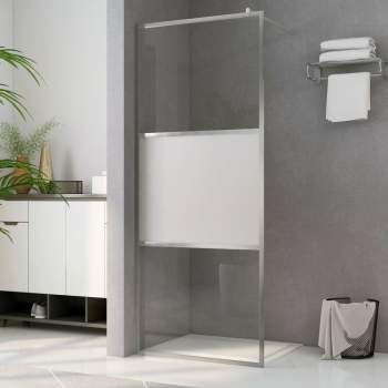  Duschwand für Begehbare Dusche Halbmattiertes ESG-Glas 90x195cm