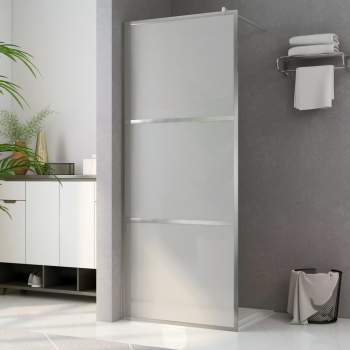  Begehbare Duschwand mit voll mattiertem ESG-Glas 115x195 cm