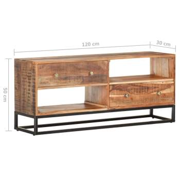  TV-Schrank 120x30x50 cm Raues Akazienholz