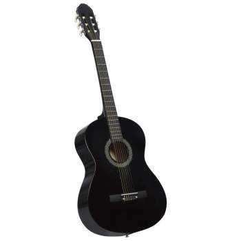  Klassikgitarre für Anfänger mit Tasche Schwarz 4/4 39"