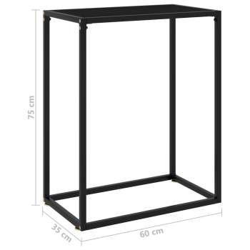  Konsolentisch Schwarz 60x35x75 cm Hartglas