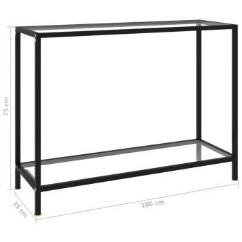  Konsolentisch Transparent 100x35x75 cm Hartglas