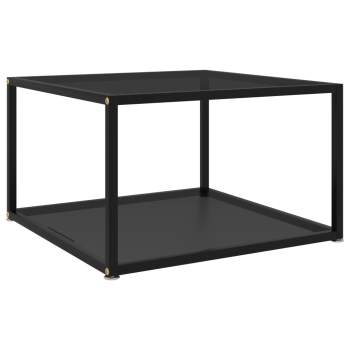  Beistelltisch Schwarz 60x60x35 cm Hartglas
