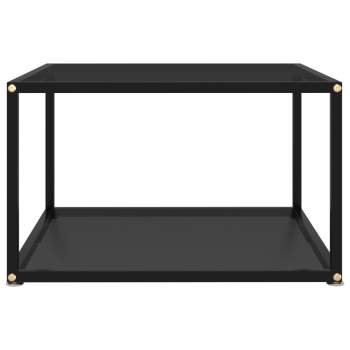  Beistelltisch Schwarz 60x60x35 cm Hartglas