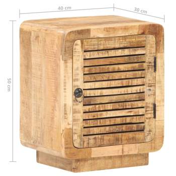  Nachttisch 40x30x50 cm Raues Mangoholz