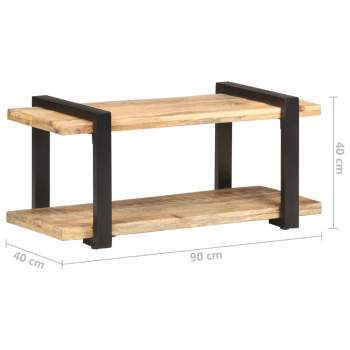  TV-Schrank 90x40x40 cm Raues Mangoholz