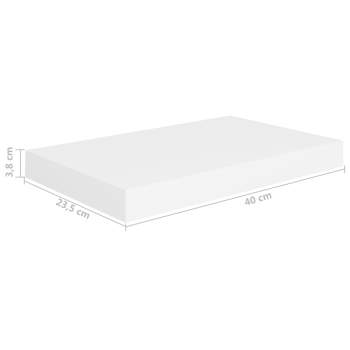  Schweberegal Weiß 40x23x3,8 cm MDF