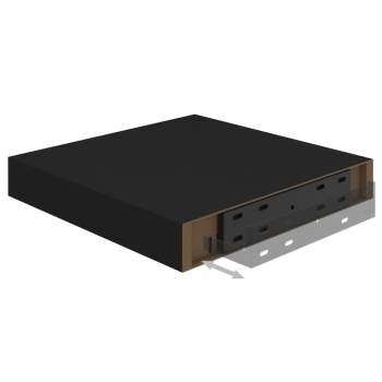  Schweberegal Schwarz 23x23,5x3,8 cm MDF