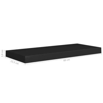  Schweberegale 4 Stk. Schwarz 60x23,5x3,8cm MDF