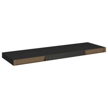  Schweberegal Schwarz 80x23,5x3,8 cm MDF