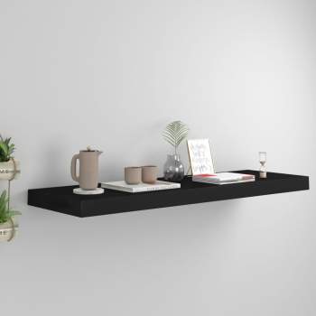  Schweberegal Schwarz 80x23,5x3,8 cm MDF