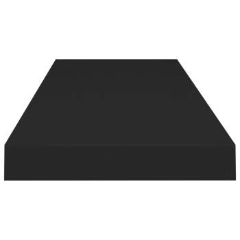  Schweberegale 4 Stk. Schwarz 80x23,5x3,8 cm MDF