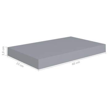  Schwebende Wandregale 4 Stk. Grau 40x23x3,8cm MDF 