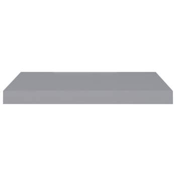  Schwebende Wandregale 2 Stk. Grau 60x23,5x3,8cm MDF 