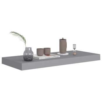  Schweberegale 4 Stk. Grau 60x23,5x3,8cm MDF