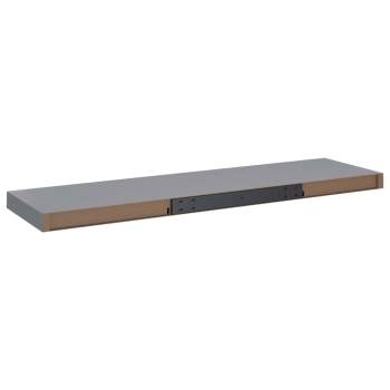  Schwebende Wandregale 4 Stk. Grau 90x23,5x3,8cm MDF