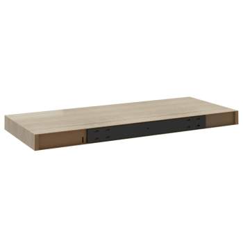  Schwebende Wandregale 2 Stk. Eichefarben 60x23,5x3,8cm MDF