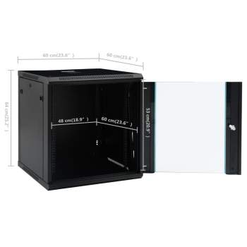  12U Netzwerkschrank Wandmontage 19" IP20 600x600x640 mm