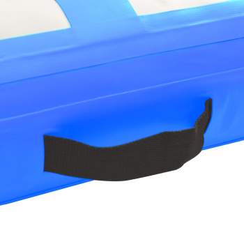  Aufblasbare Gymnastikmatte mit Pumpe 60x100x10 cm PVC Blau