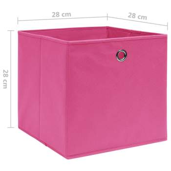  Aufbewahrungsboxen 4 Stk. Vliesstoff 28x28x28 cm Rosa