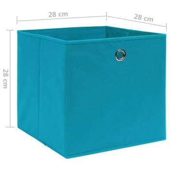 325233  Storage Boxes 10 pcs Non-woven Fabric 28x28x28 cm Baby Blue