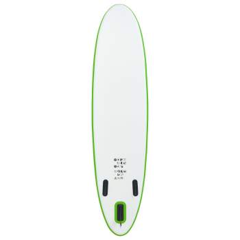  Aufblasbares Stand Up Paddle Board Set Grün und Weiß