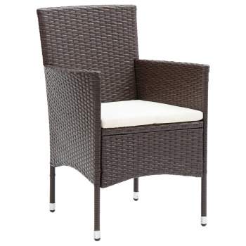  Garten-Essstühle 4 Stk. Poly Rattan Braun