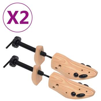  Schuhspanner 2 Paar Größe 41-46 Kiefer Massivholz