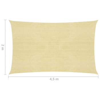  Sonnensegel 160 g/m² Beige 2x4,5 m HDPE